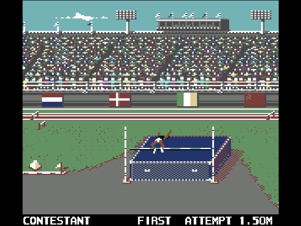 Gameplay of Summer Games II for Commodore 64